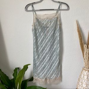 Victoria’s Secret Blue Lingerie Dress Lace Trim